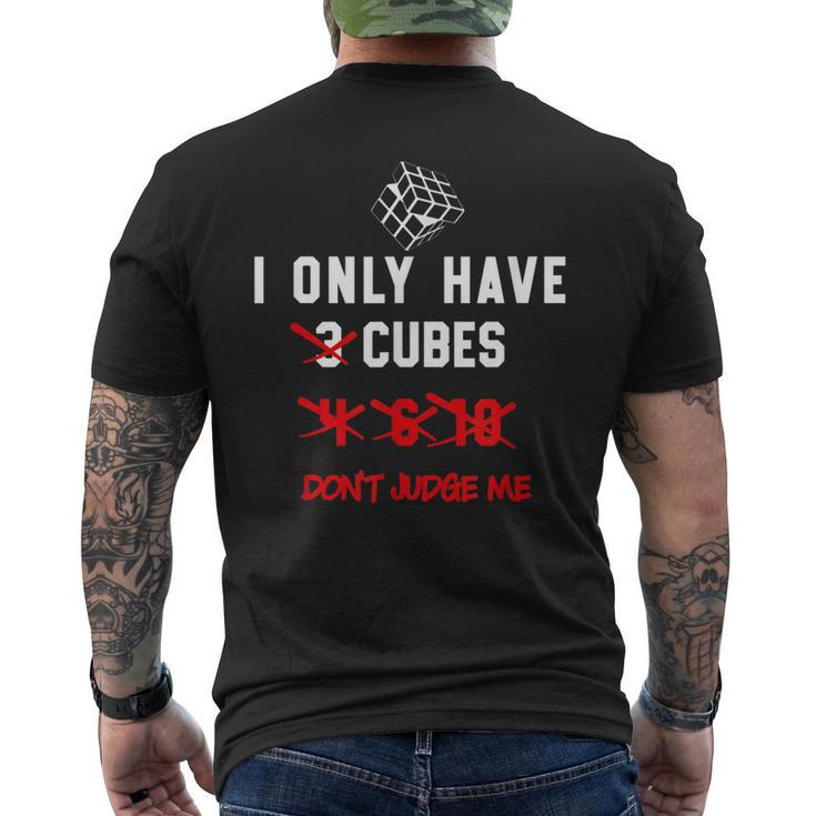 I Only Want Puzzle Cube Speed Cubing Youth Math Men's Back Print T-shirt