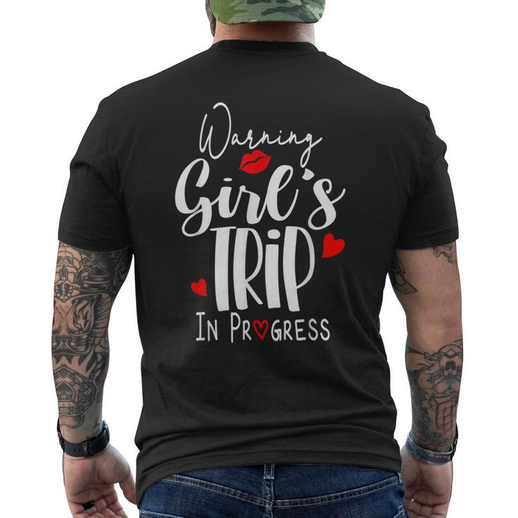 Warning Girls Trip In Progress V2 Men's Back Print T-shirt