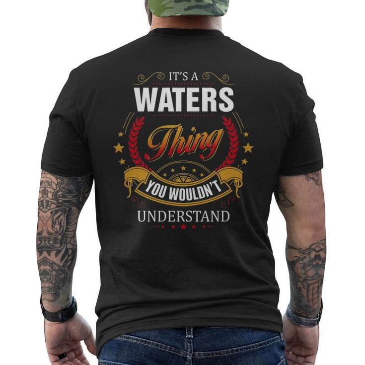 Waters Family Crest Waters Waters Clothing Waters T Waters T For The Waters Men's T-shirt Back Print