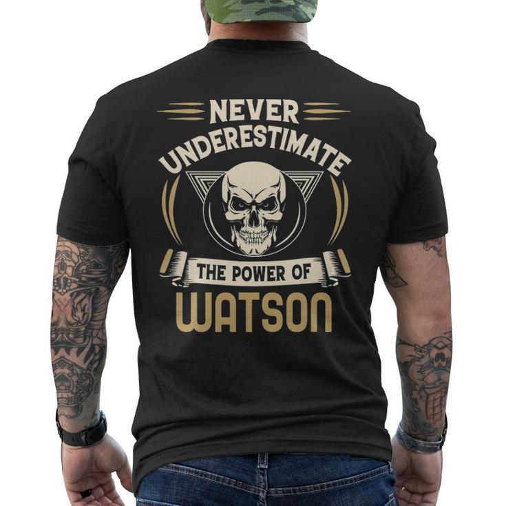 Watson Name Gift Never Underestimate The Power Of Watson Mens Back Print T-shirt