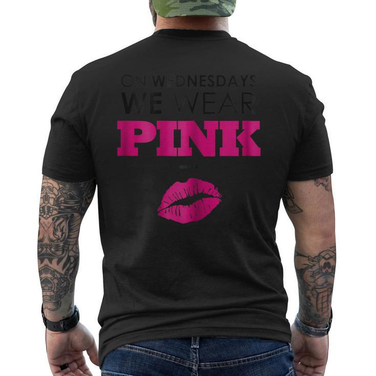 On Wednesdays We Wear Pink Tee Pink Shirt Tshirt T Men's Back Print T-shirt