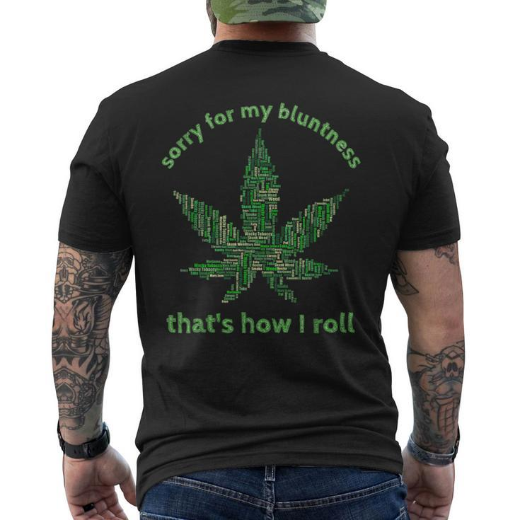 Weed 420 Pot Smoker Humor Men's Back Print T-shirt
