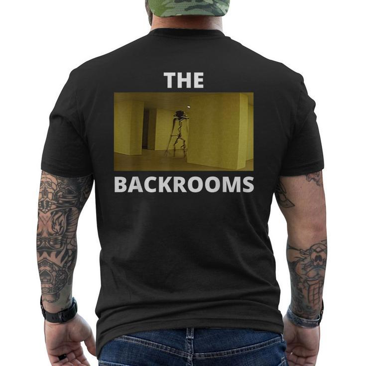 Welcome To The Backrooms Creepypasta Meme Men's Back Print T-shirt