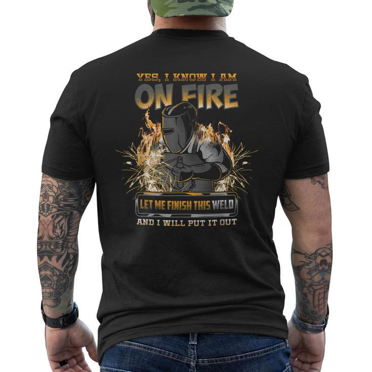 Welding Saying Welder For Men Men's Back Print T-shirt
