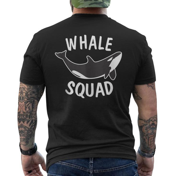 Whale Squad Marine Animal Whale Lover Men's Back Print T-shirt