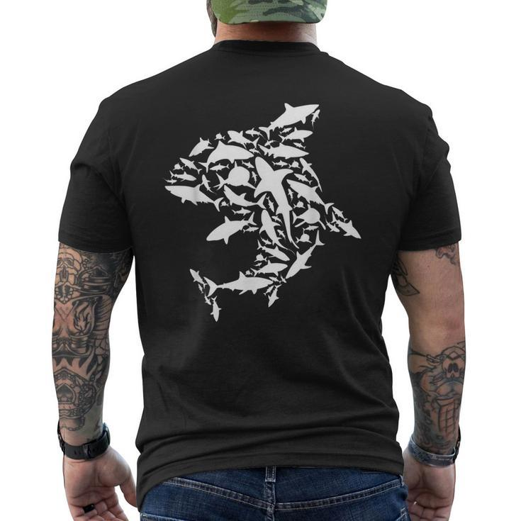 White Sharks - Marine Biologist Shark Lovers Science Men's T-shirt Back Print