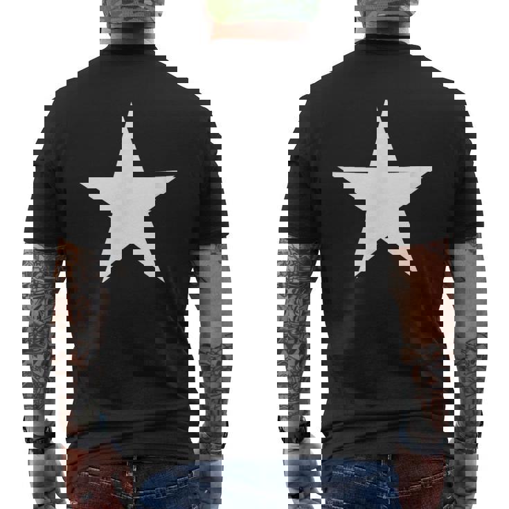 White Star On Front Men's Back Print T-shirt