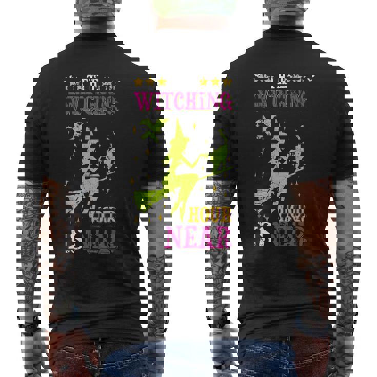 The Witching Hour Is Near Distressed Men's Back Print T-shirt