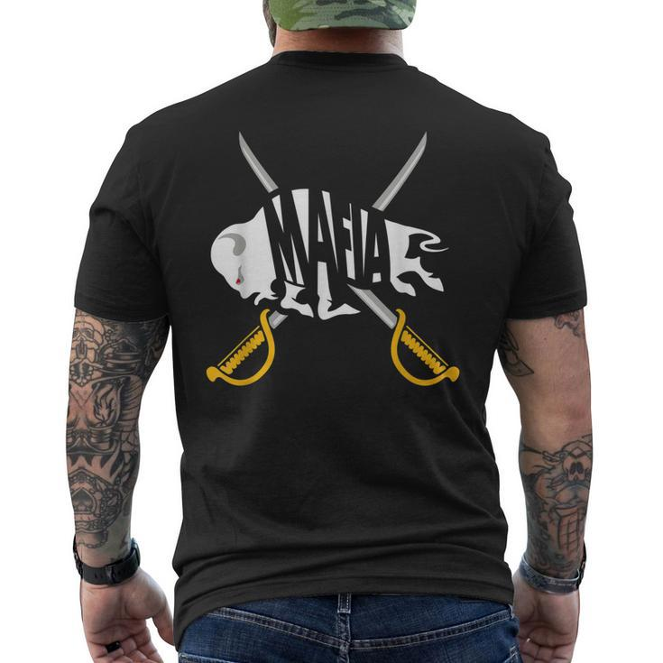 Wny Pride - Gray White Yellow Buffalo Men's Back Print T-shirt