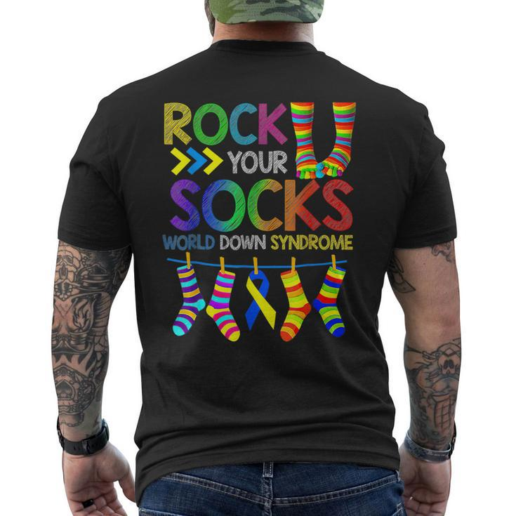 World Down Syndrome Awareness Day Rock Your Socks Men's Back Print T-shirt