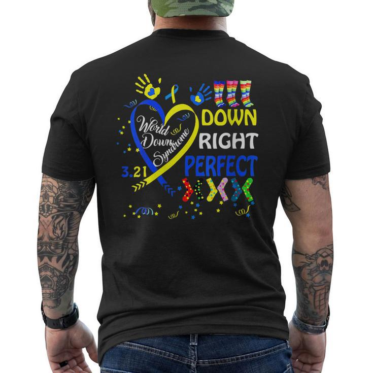 Womens World Down Syndrome Day Awareness Socks 21 March Men's Back Print T-shirt