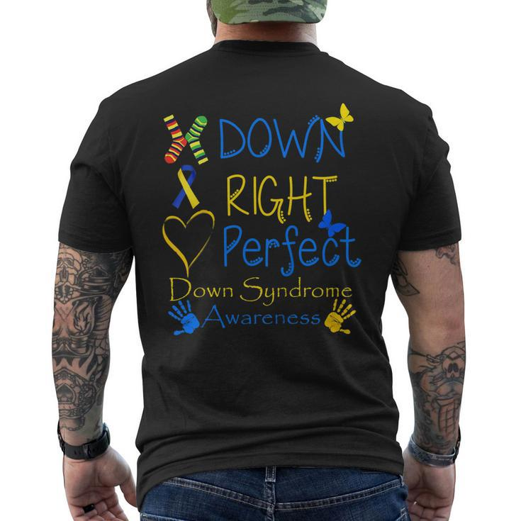 World Down Syndrome Day Awareness Socks Down Right Perfect Men's Back Print T-shirt