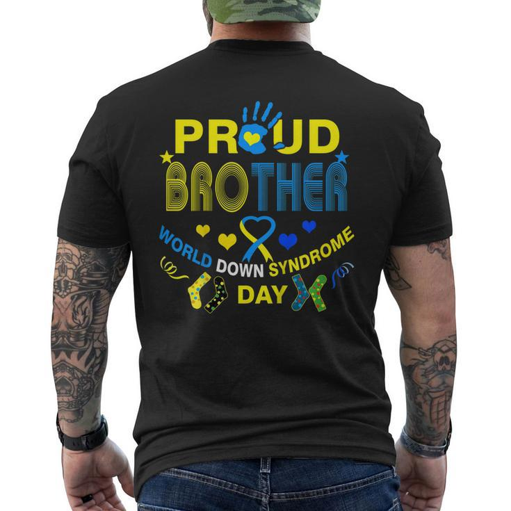 World Down Syndrome Day Brother T Shirt - Awareness March 21 Men's Back Print T-shirt
