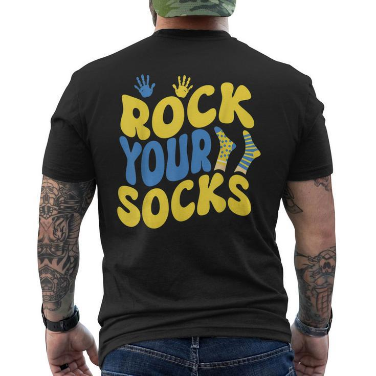 World Down Syndrome Day T Rock Your Socks Groovy Men's Back Print T-shirt