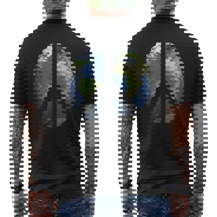 World Peace Earth Day Awareness Celebration Peace On Earth Men's Back Print T-shirt