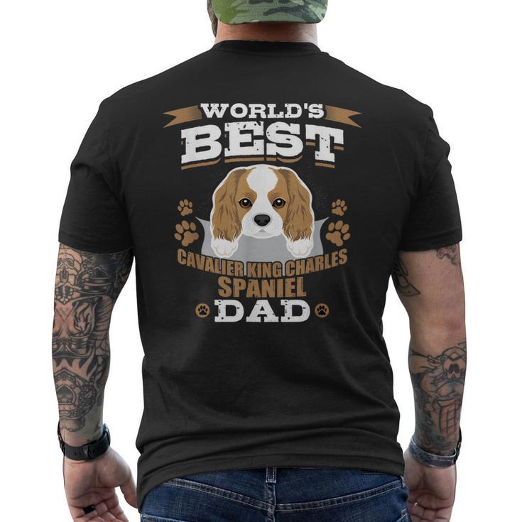 Worlds Best Cavalier King Charles Spaniel Dad Dog Owner Men's Back Print T-shirt