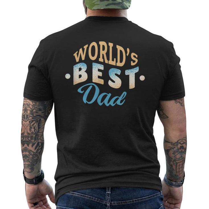 Worlds Best Dad T Fathers Day Men's Back Print T-shirt