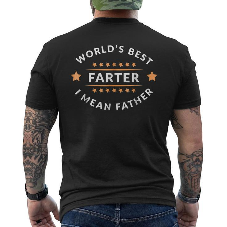 Worlds Best Father Joke Mens Dad Men's Back Print T-shirt