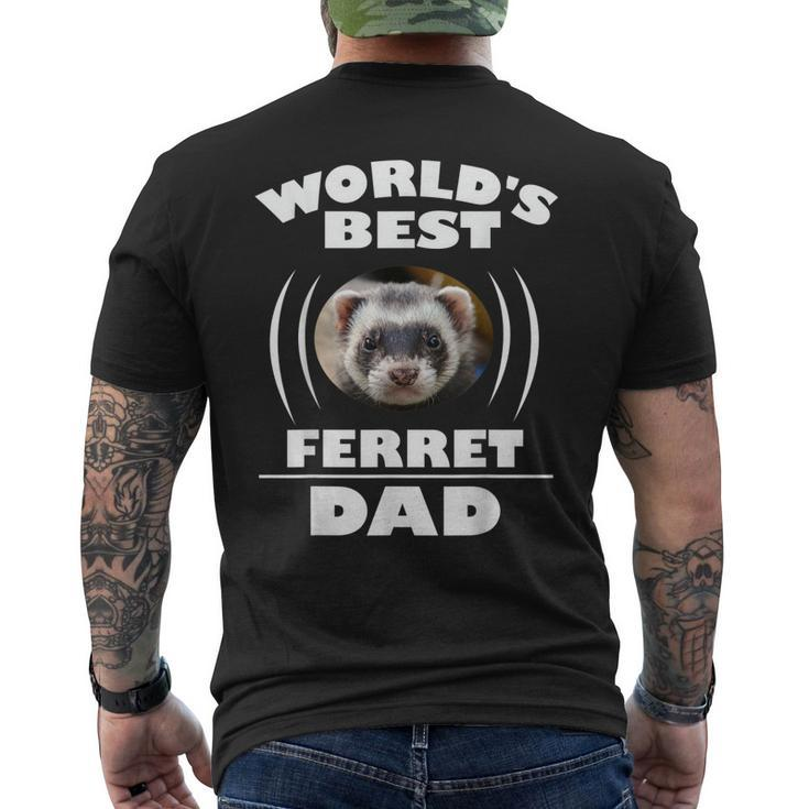 Worlds Best Ferret Dad Owner Men's Back Print T-shirt