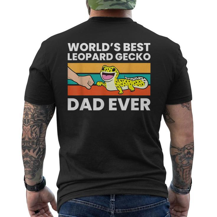 Worlds Best Leopard Gecko Dad Ever Men's Back Print T-shirt