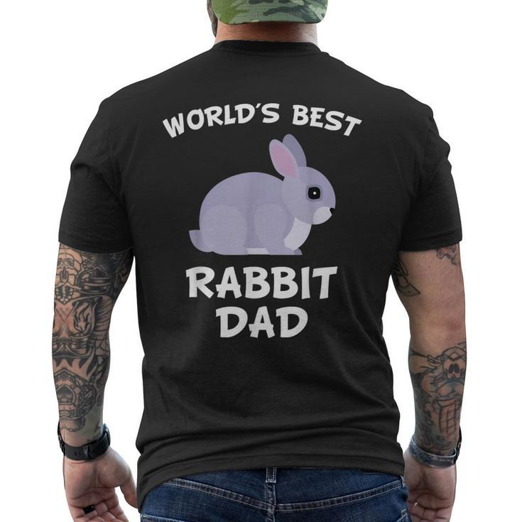 Worlds Best Rabbit Dad Bunny Owner Men's Back Print T-shirt
