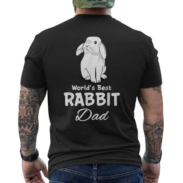 Worlds Best Rabbit Dad Cute Bunny Pet For Fathers Men's Back Print T-shirt