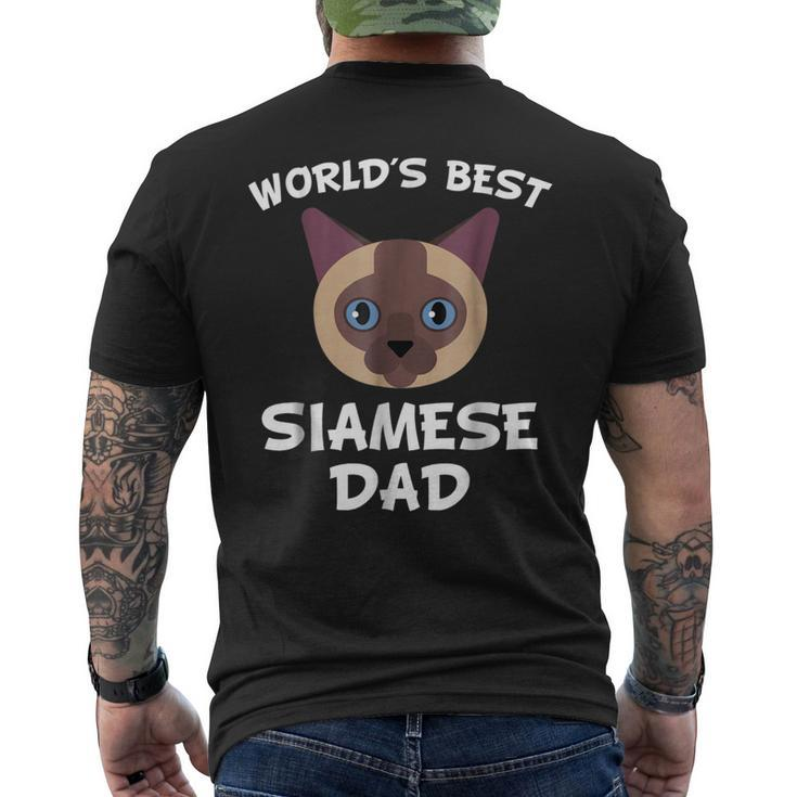Worlds Best Siamese Dad Cat Owner Men's Back Print T-shirt