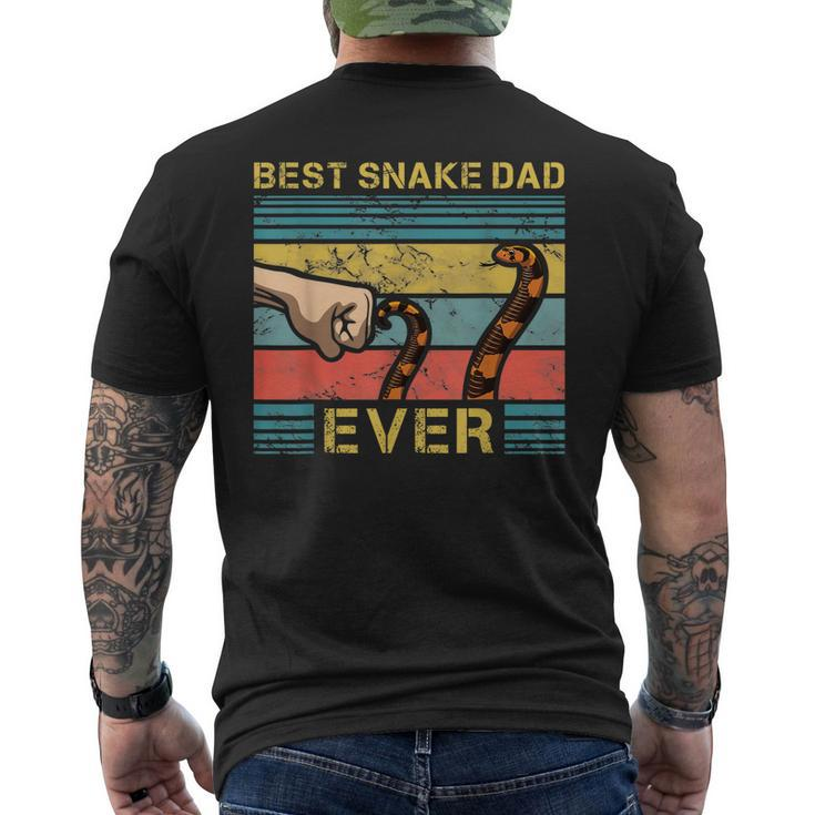 Worlds Best Snake Dad Snake Enthusiast Father Men's Back Print T-shirt