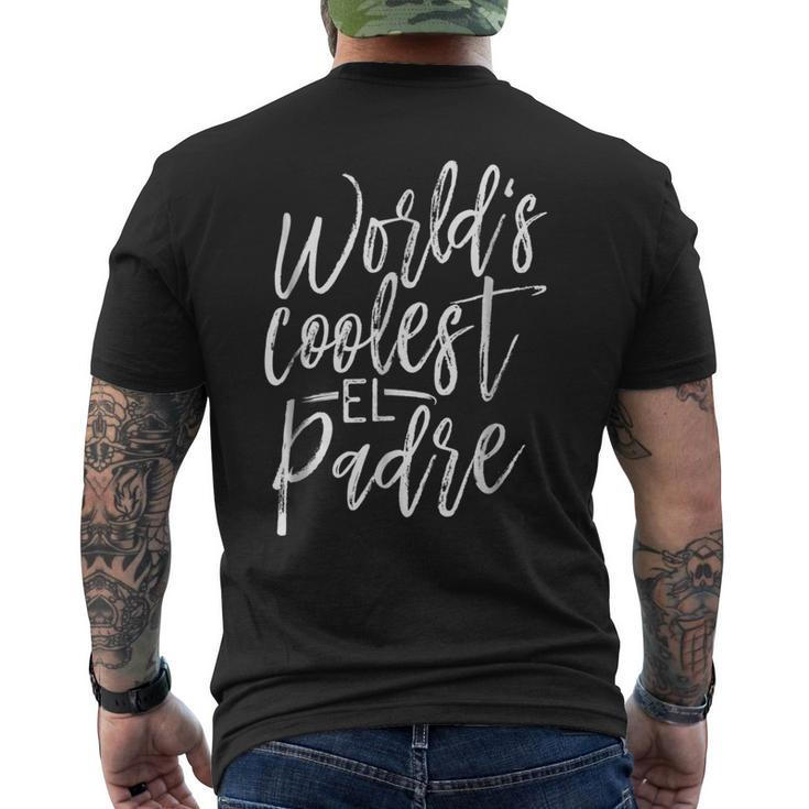 Worlds Coolest El Padre The Greatest Men's Back Print T-shirt