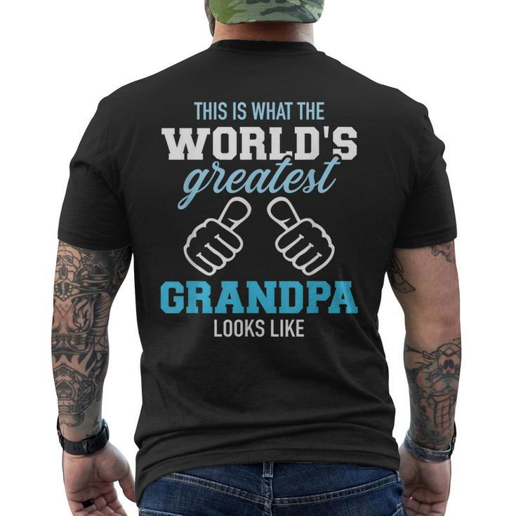 This Is What Worlds Greatest Grandpa Looks Like Men's Back Print T-shirt