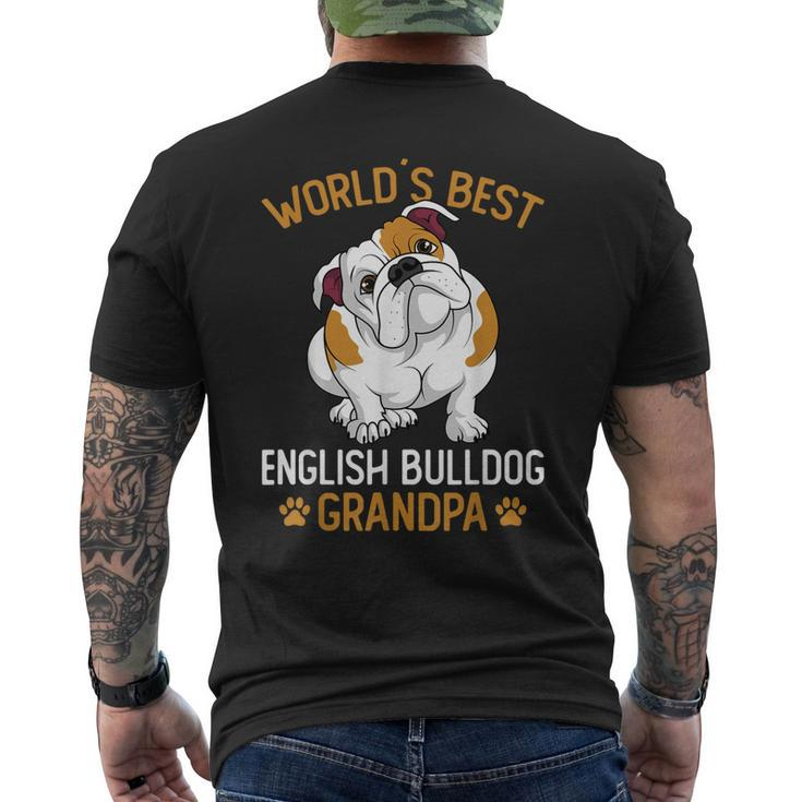 Mens World´S Best English Bulldog Grandpa Dog Owner Men Men's T-shirt Back Print