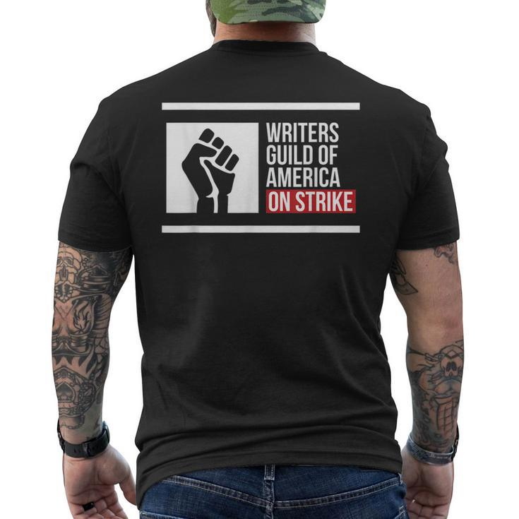 Writers Guild Of America On Strike America On Strike Men's T-shirt Back Print