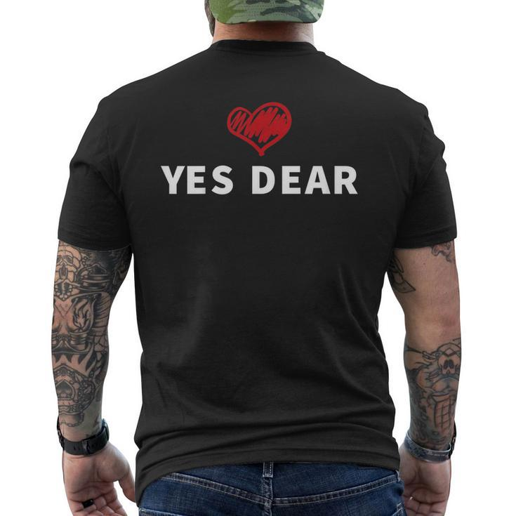 Yes Dear Whipped Husband Valentines Day Men's Back Print T-shirt