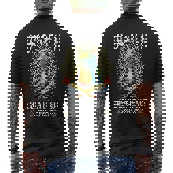Yoga Meditation - Breathe In Breathe Out Move On Men's Back Print T-shirt