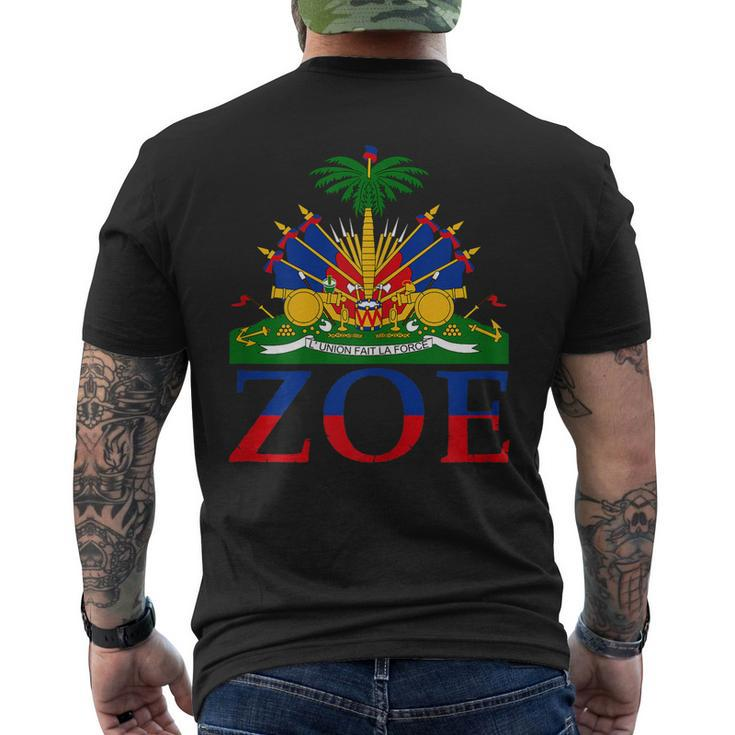 Zoe Shirt Cute Haiti Honored Flag Day Men's Back Print T-shirt