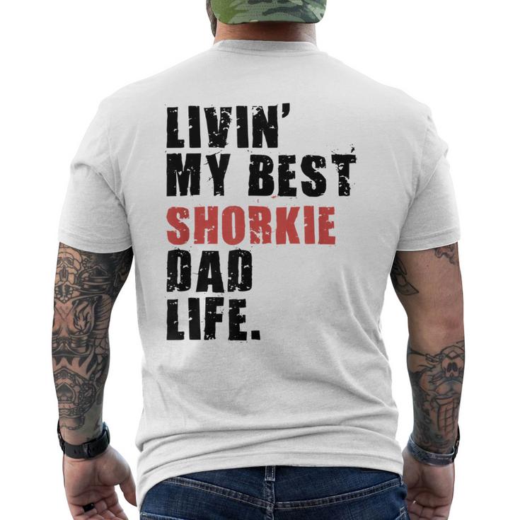 Livin My Best Shorkie Dad Life Adc123e Men's Back Print T-shirt