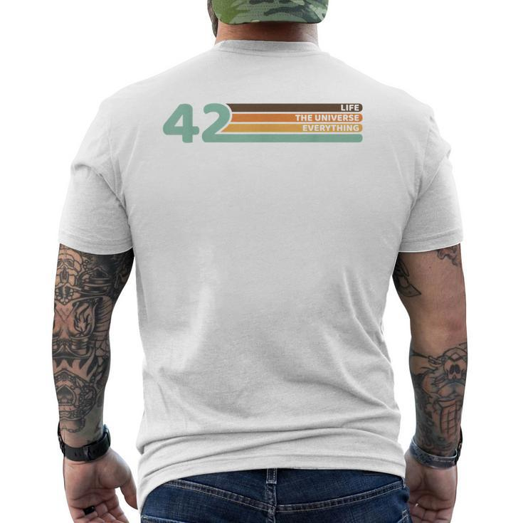 42 The Answer To Life The Universe And Everything Men's Back Print T-shirt