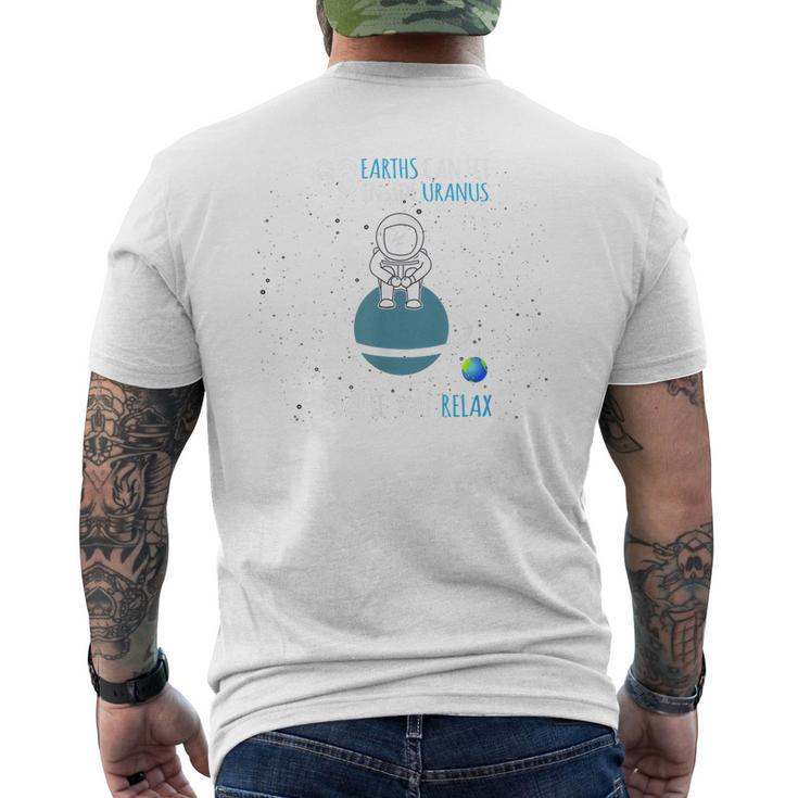 63 Earths Can Fit Inside Uranus Planet Men's T-shirt Back Print
