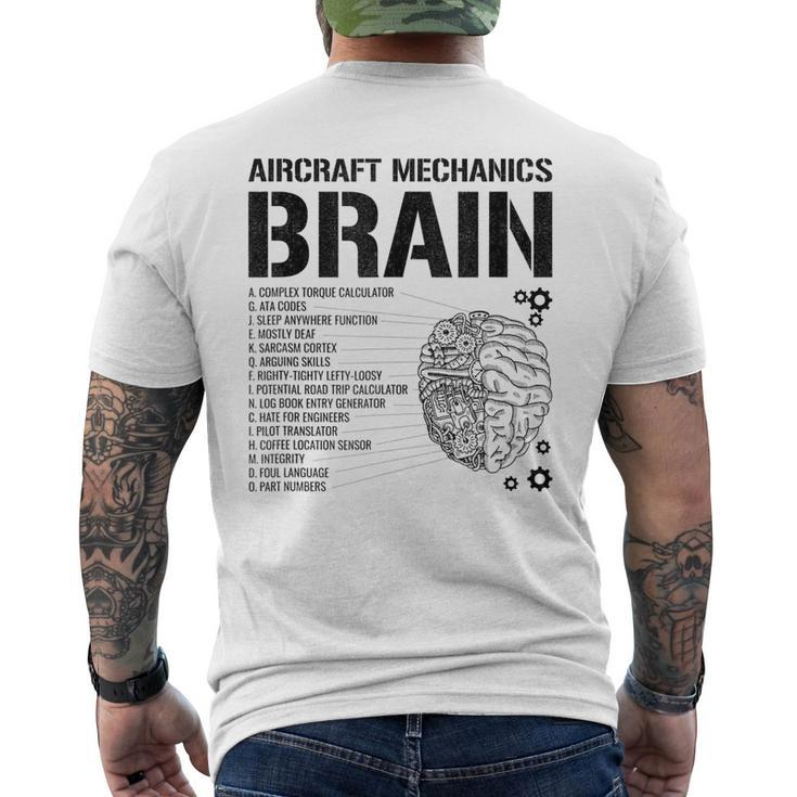 Aircraft Mechanic Brain Aircraft Mechanic Mens Back Print T-shirt