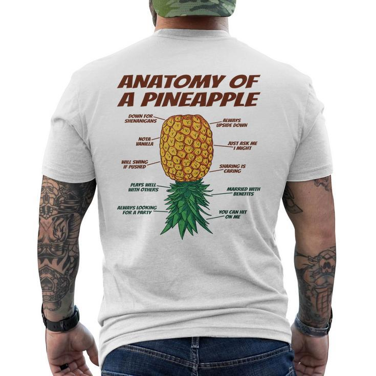 Anatomy Of A Pineapple - Upside Down Pineapple Swinger Men's Back Print T-shirt