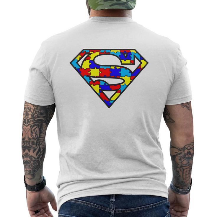Autism Superhero V2 Men's T-shirt Back Print
