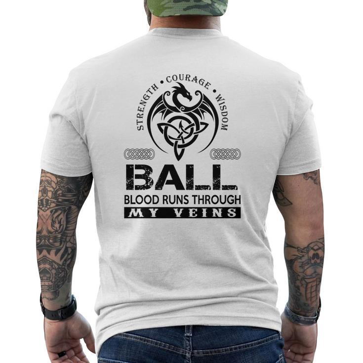 Ball Blood Runs Through My Veins V2 Men's T-shirt Back Print