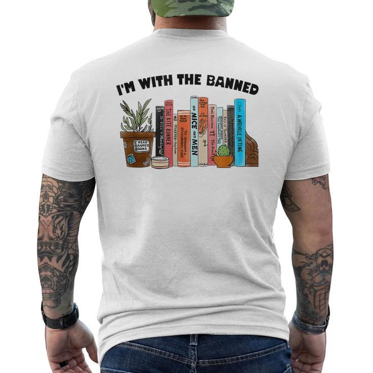 Im With The Banned Love Reading Books Outfit For Bookworms Men's Back Print T-shirt