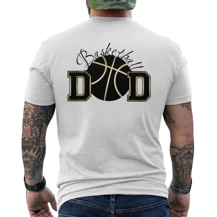 Basketball Dad Vintage Happy Father Day S Men's Back Print T-shirt