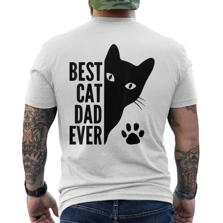 Best Cat Dad Ever Cat Fathers Day Dad Kitty Lovers Men's T-shirt Back Print