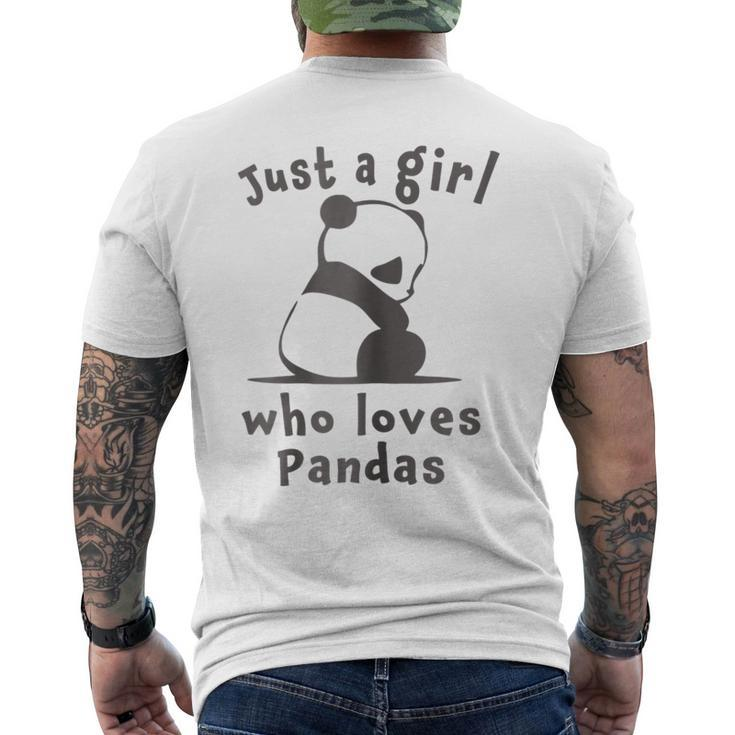 Best Cutest Panda Ever Just A Girl Cute Gift Mens Back Print T-shirt