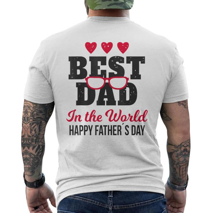 Best Dad In The World Happy Fathers Day Men's Back Print T-shirt