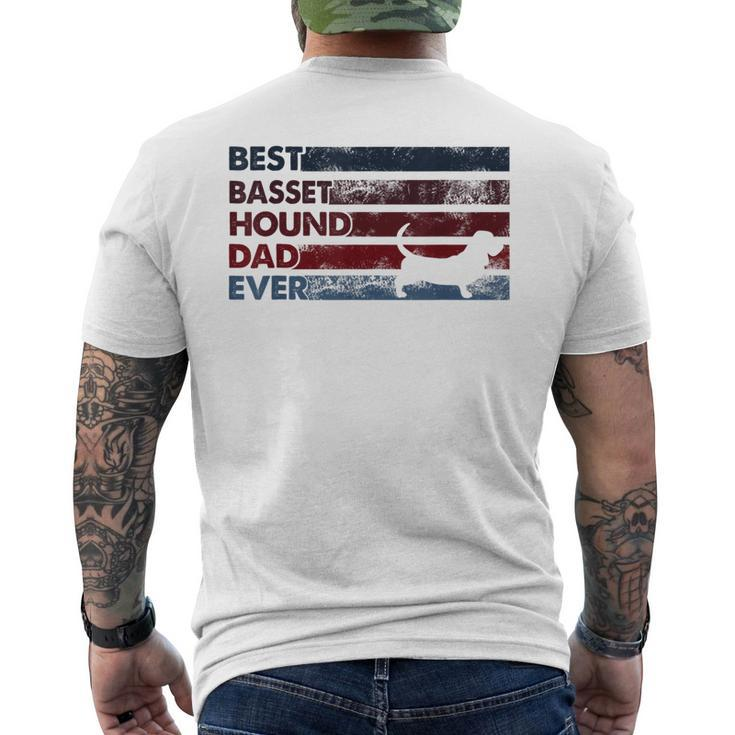 Best Dog Dad Ever Father Basset Hound Mens Back Print T-shirt