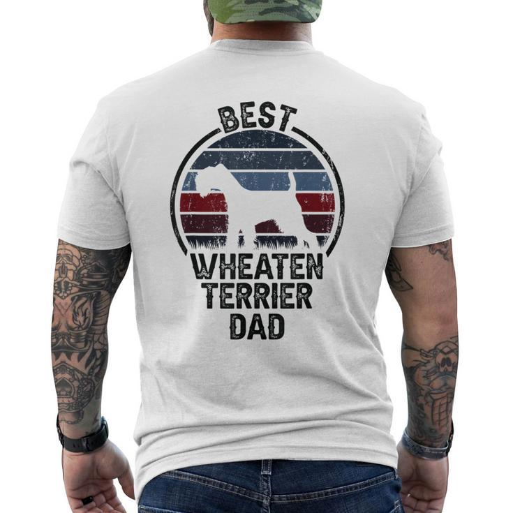 Best Dog Father Dad - Vintage Wheatie Wheaten Terrier Men's T-shirt Back Print