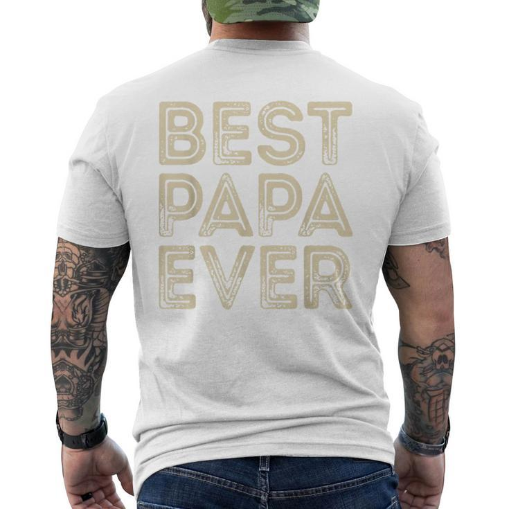 Best Papa Ever Grandpa Dad Fathers Day Men's Back Print T-shirt